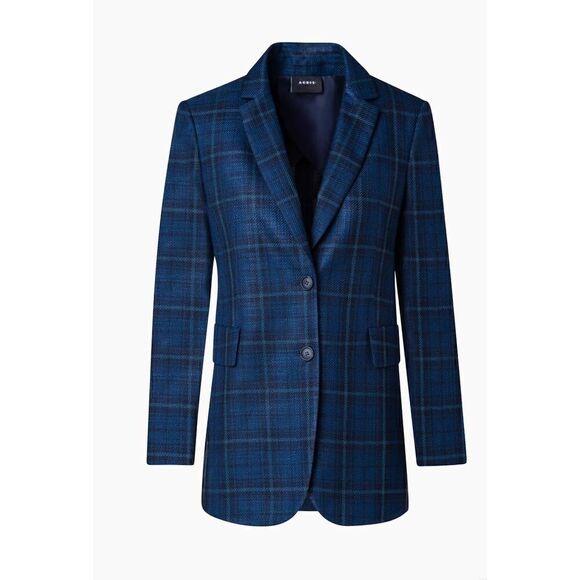 Akris Glenn Cotton-Silk Plaid Blazer Size 10 MSRP $3,990 - Picture 6 of 15